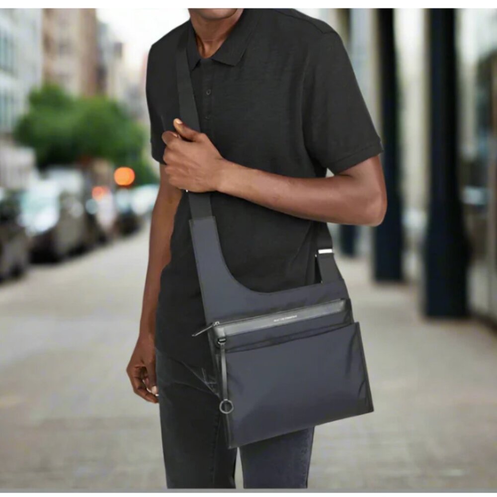 WANT Les Essentiels Kurtz Messenger Bag Black Nylon Sling Crossbody Men’s